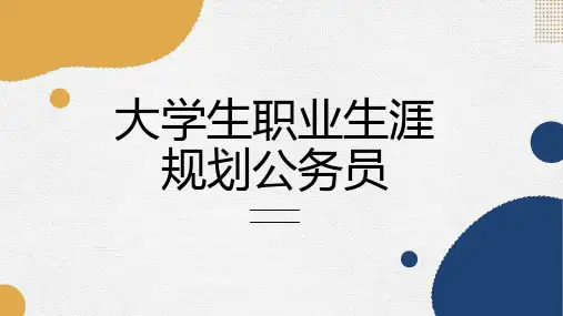 大学生职业生涯规划公务员