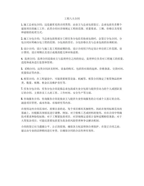 工程八大合同
