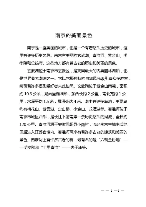 南京的美丽景色