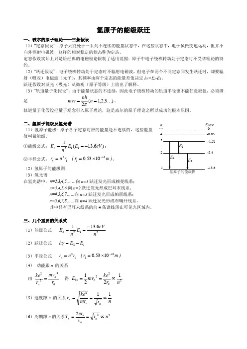 3-5氢原子的能级跃迁