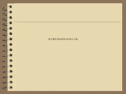 煤尘爆炸事故案例分析演示文稿