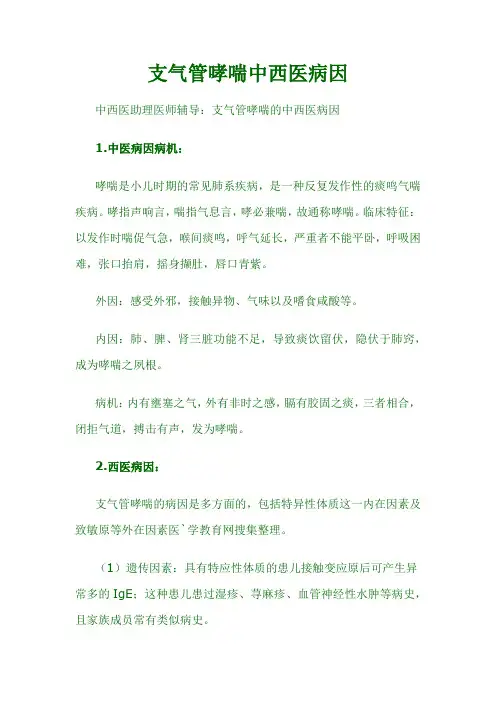 支气管哮喘中西医病因