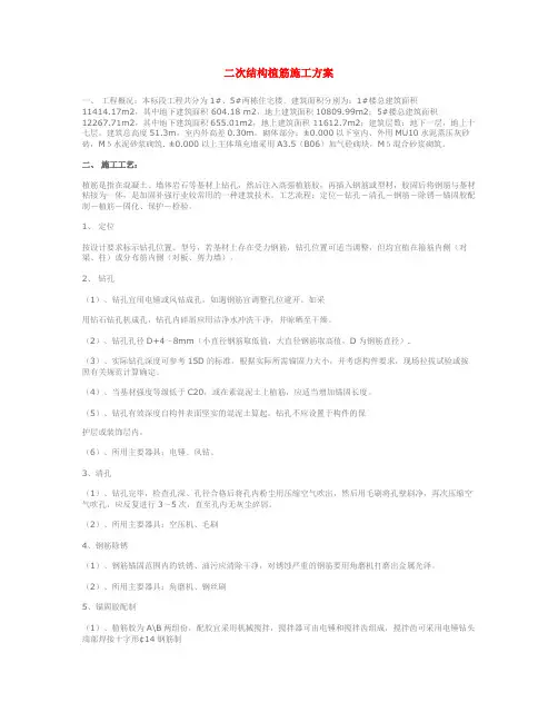 二次结构植筋施工方案