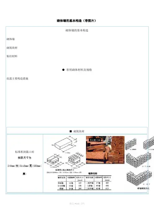砌体墙的基本构造.做法及附图