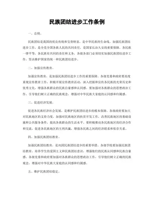 民族团结进步工作条例