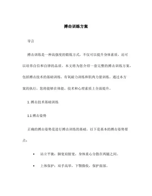搏击训练方案