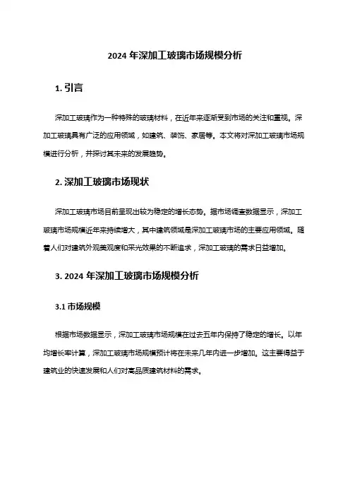 2024年深加工玻璃市场规模分析