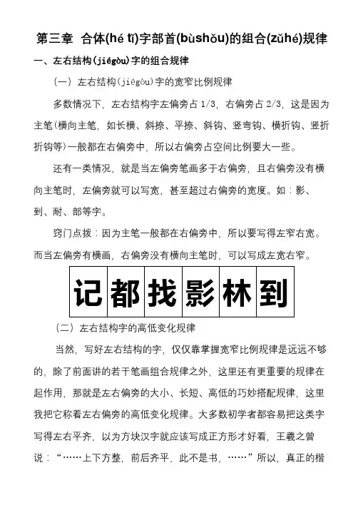 合体字的组合规律