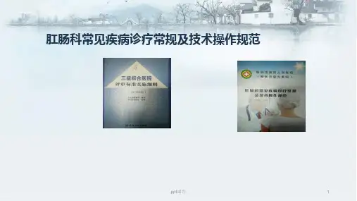 肛肠科常见疾病诊疗常规及技术操作规范  ppt课件