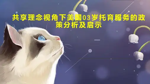 共享理念视角下美国03岁托育服务的政策分析及启示