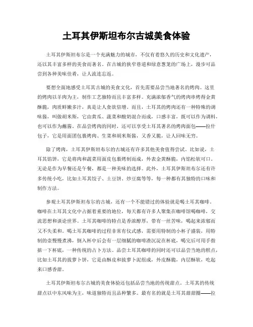 土耳其伊斯坦布尔古城美食体验