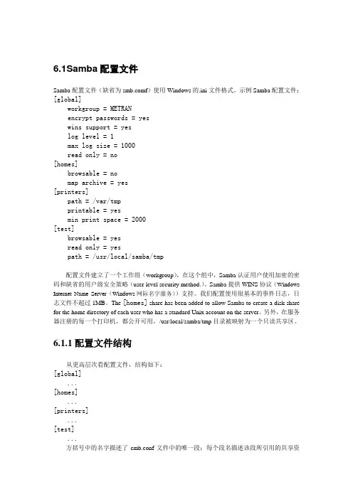 61Samba配置文件