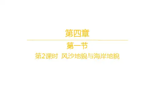 人教版高中地理必修第一册 分层作业 第四章 第一节-第2课时 风沙地貌与海岸地貌