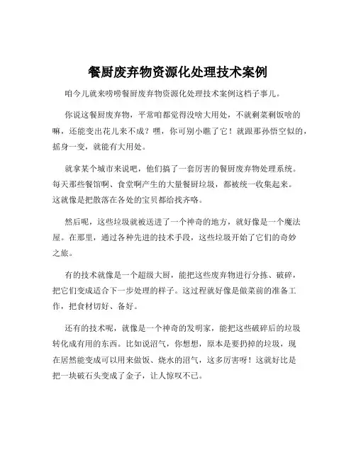 餐厨废弃物资源化处理技术案例