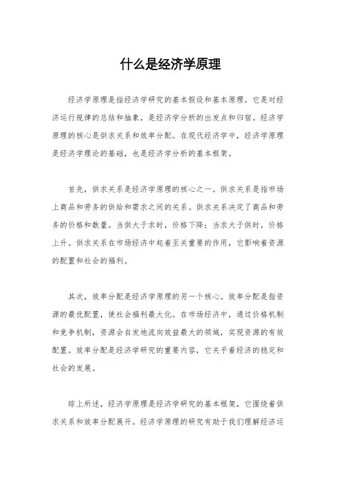 什么是经济学原理