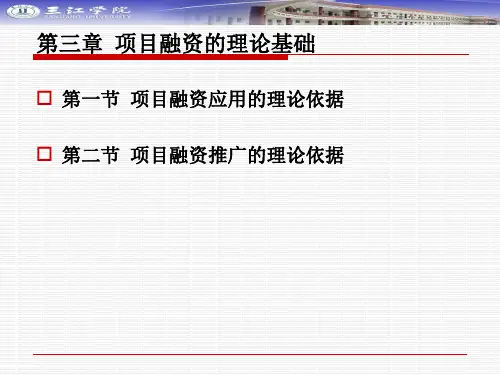 3项目融资的理论基础