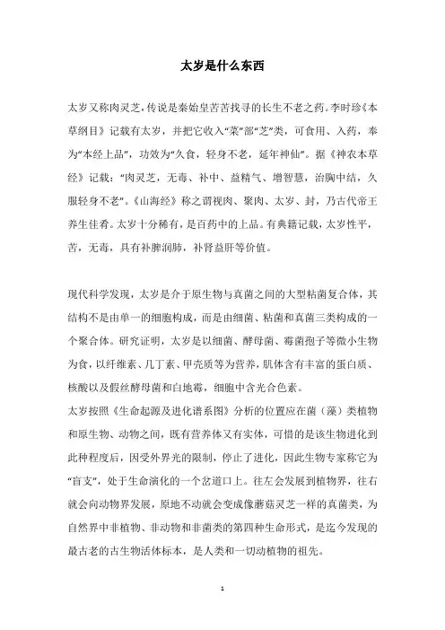 太岁是什么东西