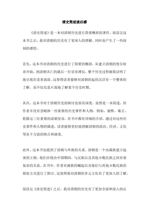 清史简述读后感