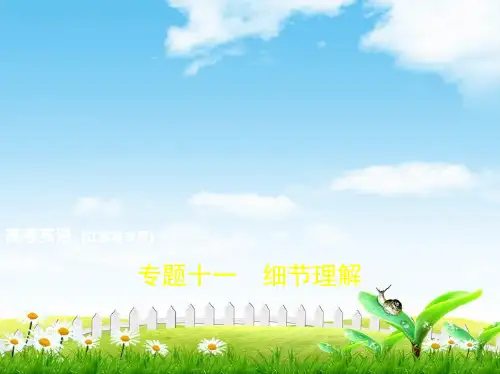 2019版高考英语一轮复习(江苏卷B版)课件：专题十一细节理解