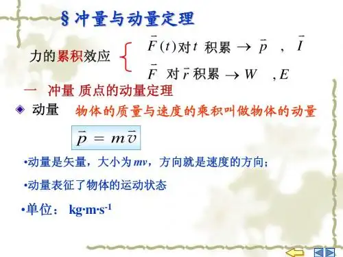 物理冲量与动量定理
