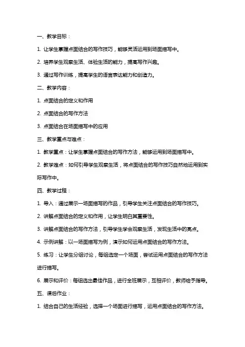 点面结合写场面教案