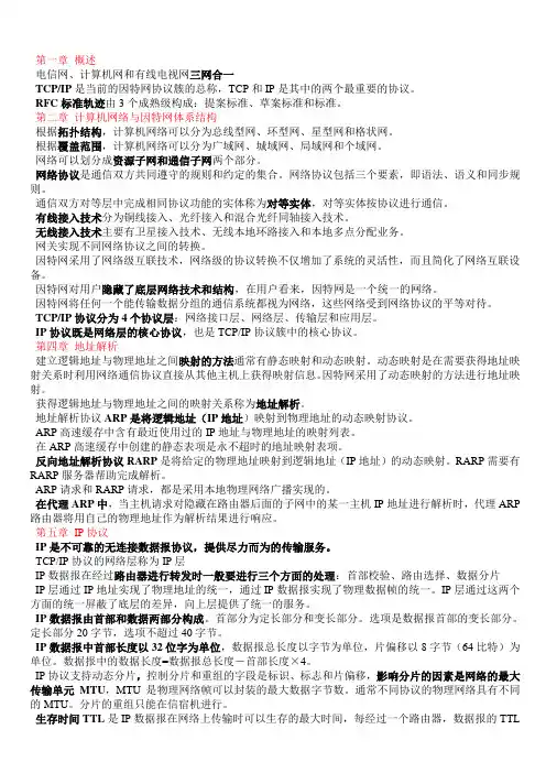 网络协议知识点