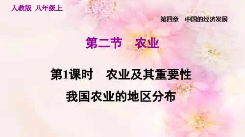  农业及其重要性 我国农业的地区分布PPT课件