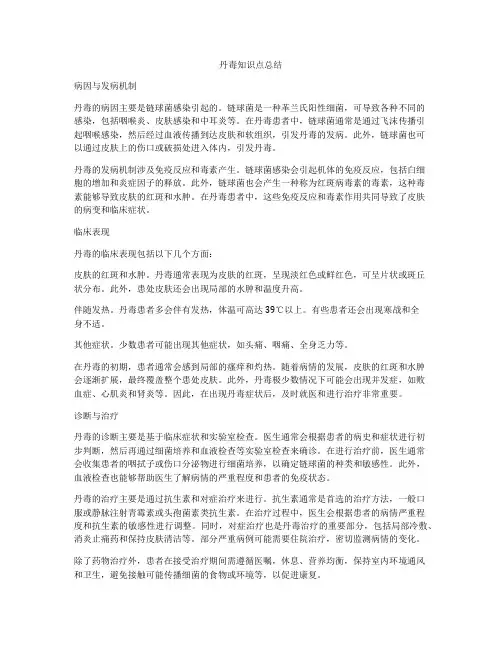 丹毒知识点总结