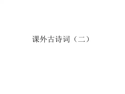 课外古诗词(二)