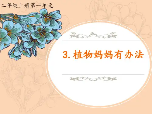 最新人教部编版语文二年级上册《了解蒲公英、苍耳、豌豆这三种植物传播种子的不同方法》优秀教学课件