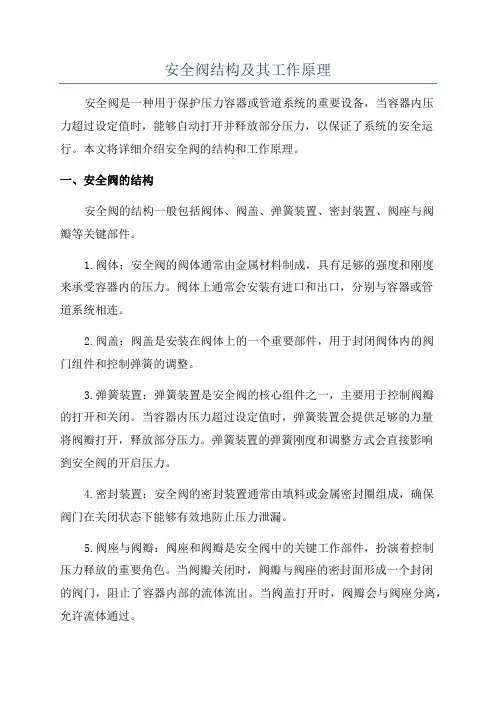 安全阀结构及其工作原理