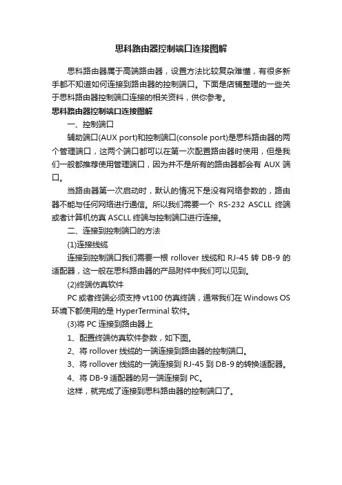 思科路由器控制端口连接图解