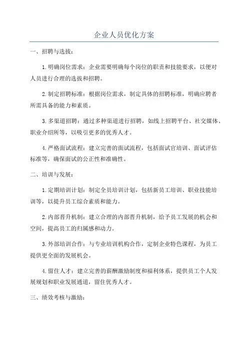 企业人员优化方案