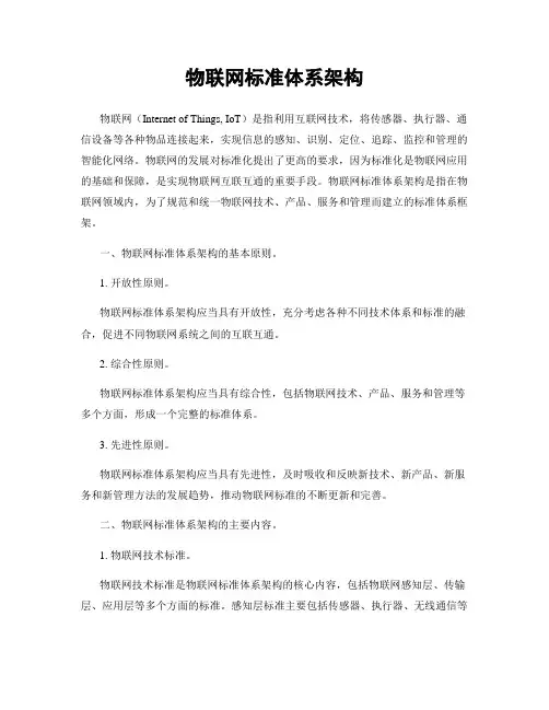 物联网标准体系架构