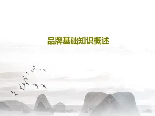品牌基础知识概述共39页PPT