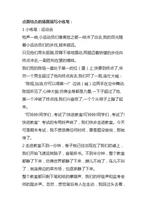 点面结合场面描写片段300字