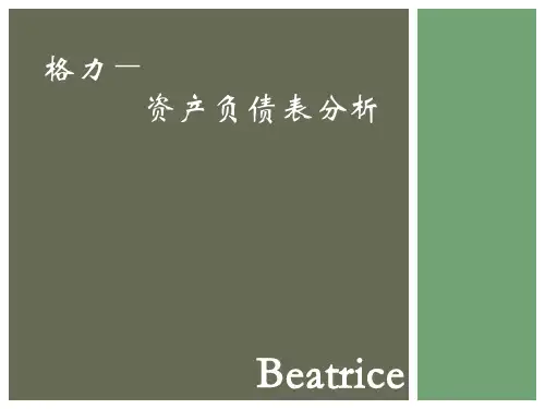 GREE资产负债表分析