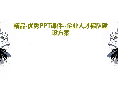 精品-优秀PPT课件--企业人才梯队建设方案共42页