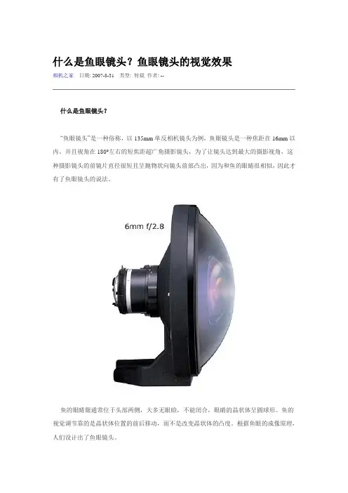 什么是鱼眼镜头？鱼眼镜头的视觉效果