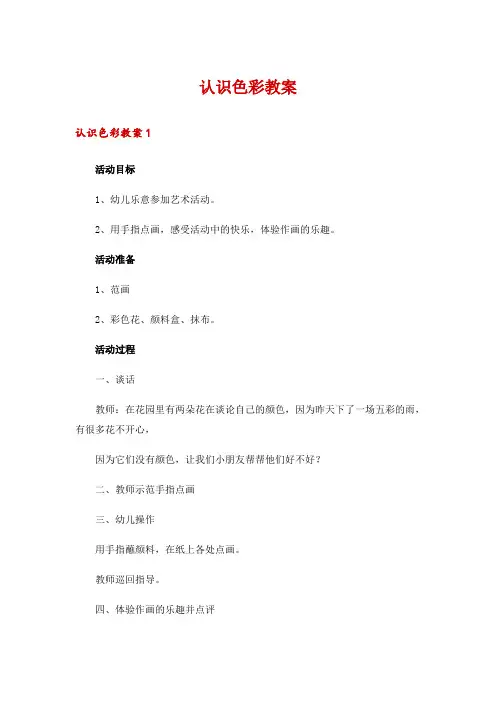 认识色彩教案
