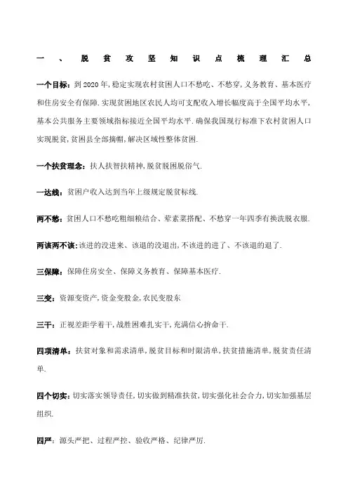 脱贫攻坚应知应会