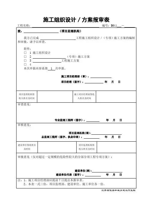 事故应急预案及审批表模板