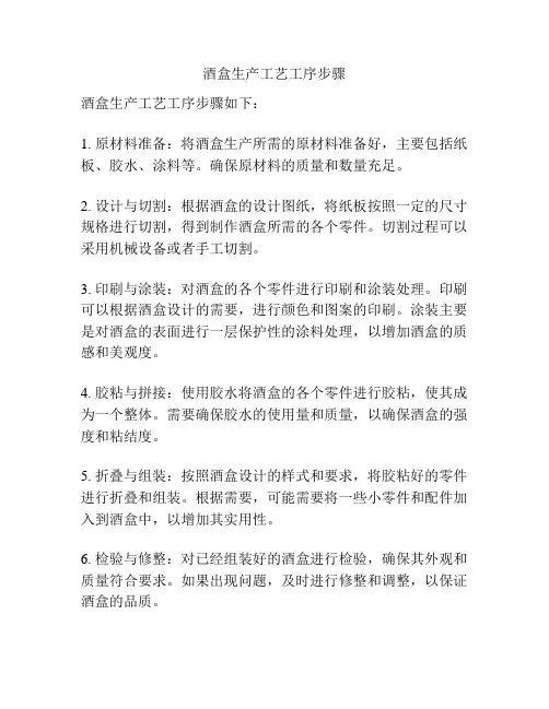 酒盒生产工艺工序步骤