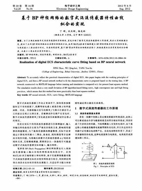 基才BP神经网络的数字式涡流传感器特性曲线拟合的实现