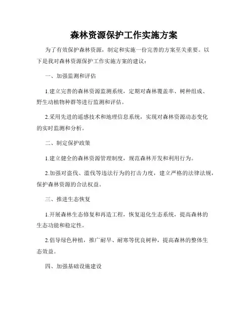 森林资源保护工作实施方案