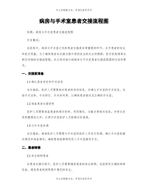 病房与手术室患者交接流程图