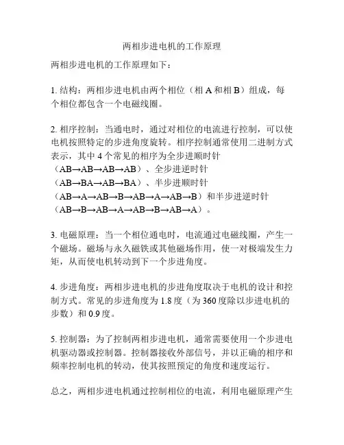 两相步进电机的工作原理