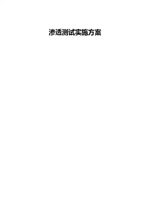 渗透测试实施解决方案