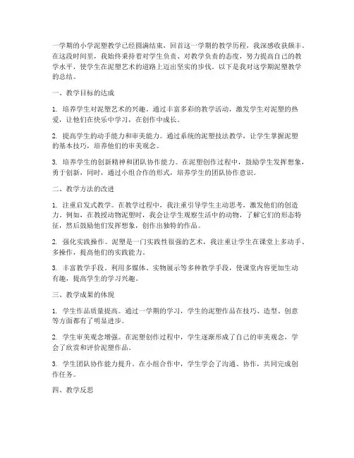 小学泥塑教学总结范文