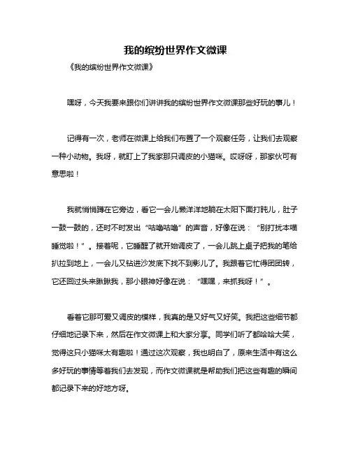 我的缤纷世界作文微课